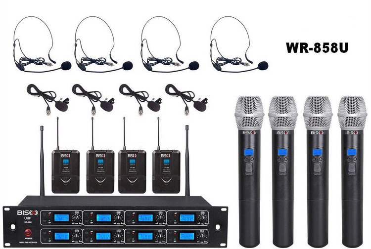 میکروفن بی سیم ۸ کاناله بیسکو مدل WR_858U