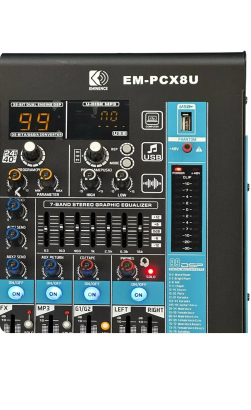 پاور میکسر امیننس مدل EM_PCX8U پاور میکسر ۸ کانال حرفه ایی